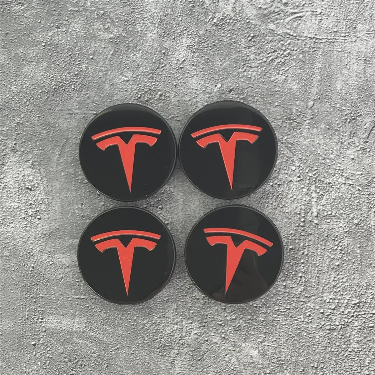 

4PCS 56MM GR Sport Wheel Center Hub Caps - Tesla Model 3/Y/X/S Emblem Rims Cover, Durable ABS Car Accessories