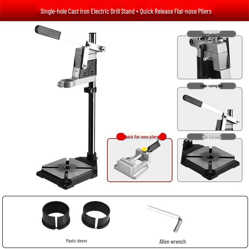 Multifunctional Electric Drill Stand: Handheld To Bench Mini Pistol Drill & Micro Punching Tool for Household Use