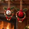 Festive Party Supplies Christmas Bell Pendant for Holiday Decor, Metal Hanging Ornament with Xmas Door Window Decor Hemp Rope Tree Wall And Decoration