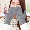 Elegante Liebliche Damen Winter Strick Dickere Faux Kaschmir Warme Fingerlose Handschuhe