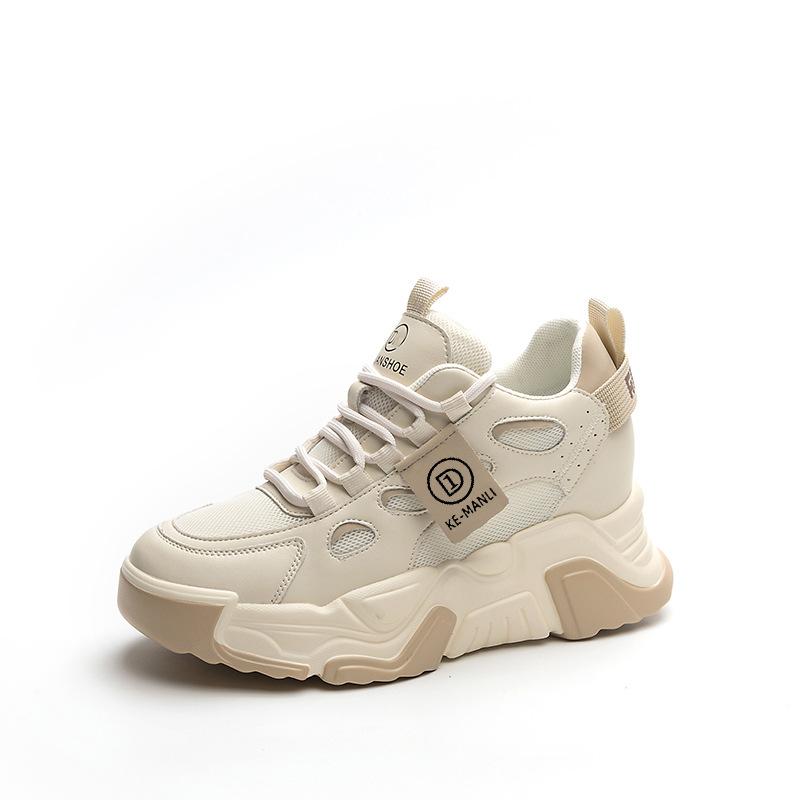 Women's Shoes Daddy Shoes, Mid-top Hundred Comfortable Muffin, Thick Bottom Within The High Casual Shoes