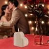 Wooden Love Heart Candle Holder Farmhouse Rustic Heart Shape Candle Stand Candlestick Table Centerpiece Home Office Desktop Decoration