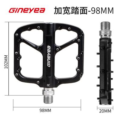 Aluminum MTB Bike Pedals With Sealed Bearings Wide Platform Non-Slip Tread Off-Road Cycling