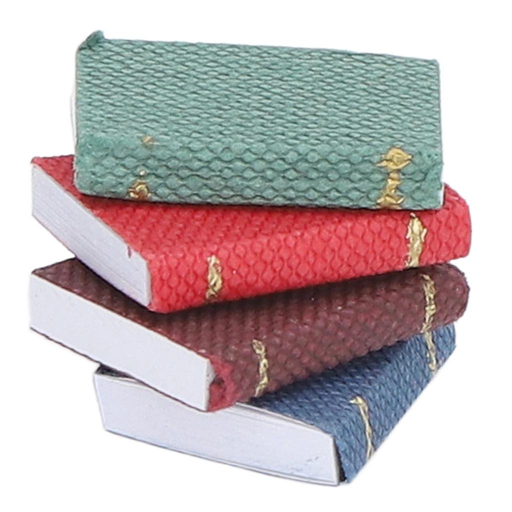 20 Stück 1/12 1/6 Maßstab Miniaturen Puppenhaus Bücher 4 Farben Lebendig Lieblich Tragbar Puppenhaus Dekoration