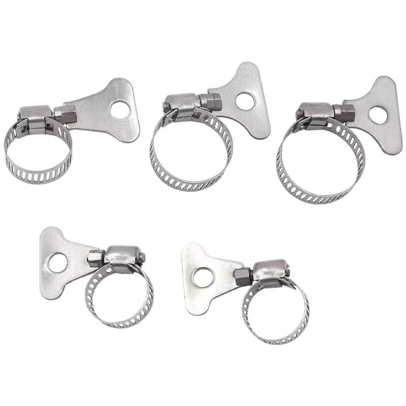 Stainless Steel Water Hose Gun Connector with Handle and Pipe Clamp