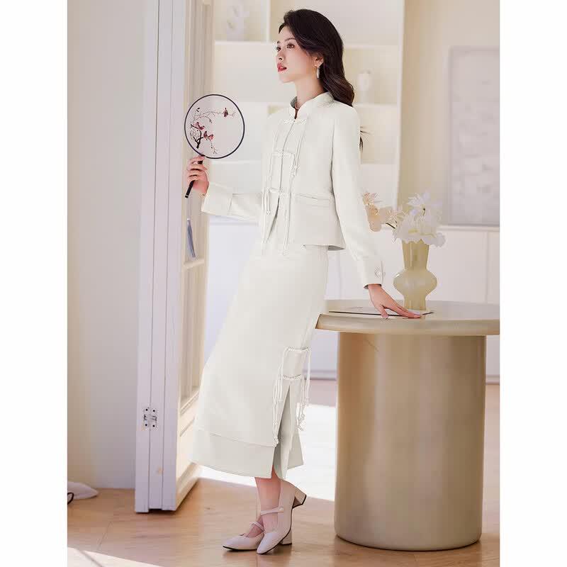 D.F.DEAR Elegant Chinese Style Two-Piece Skirt Set