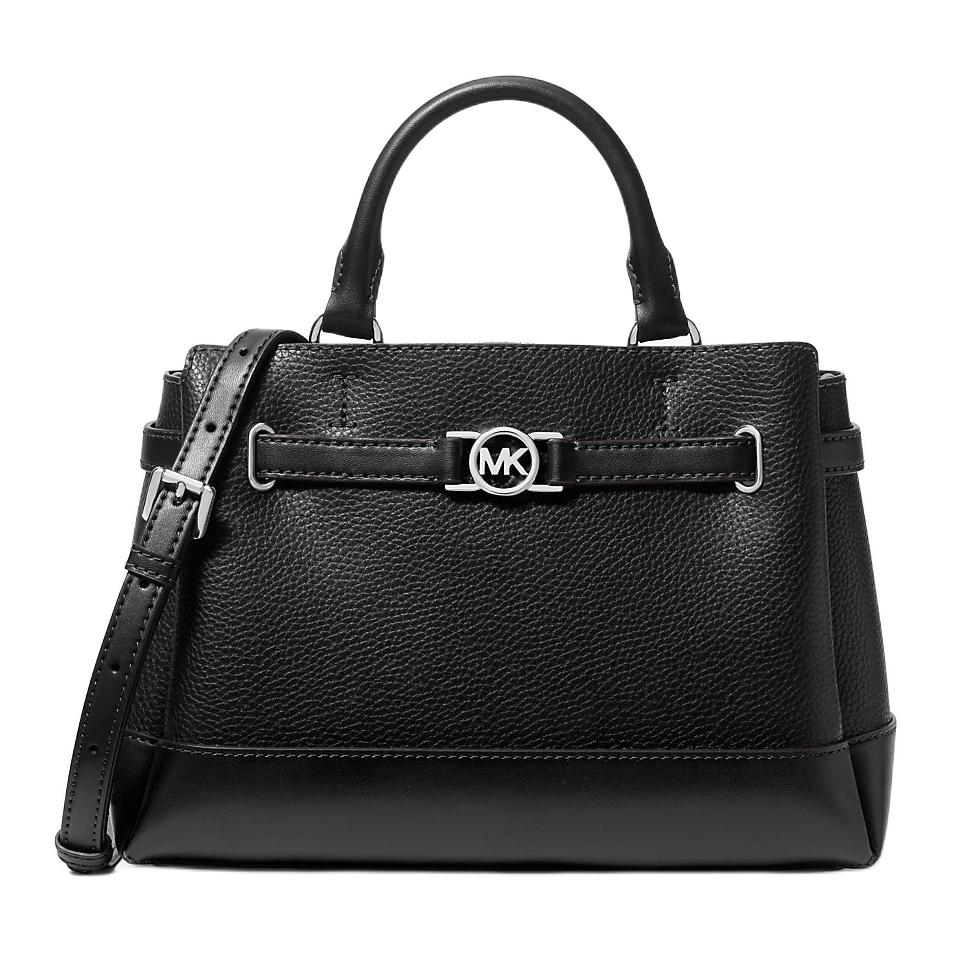 Michael Kors MK Reed Leather Shoulder Crossbody Bag Small Women handbags Black 35F4S6RS1T-BLACK Basic Set (Bag)