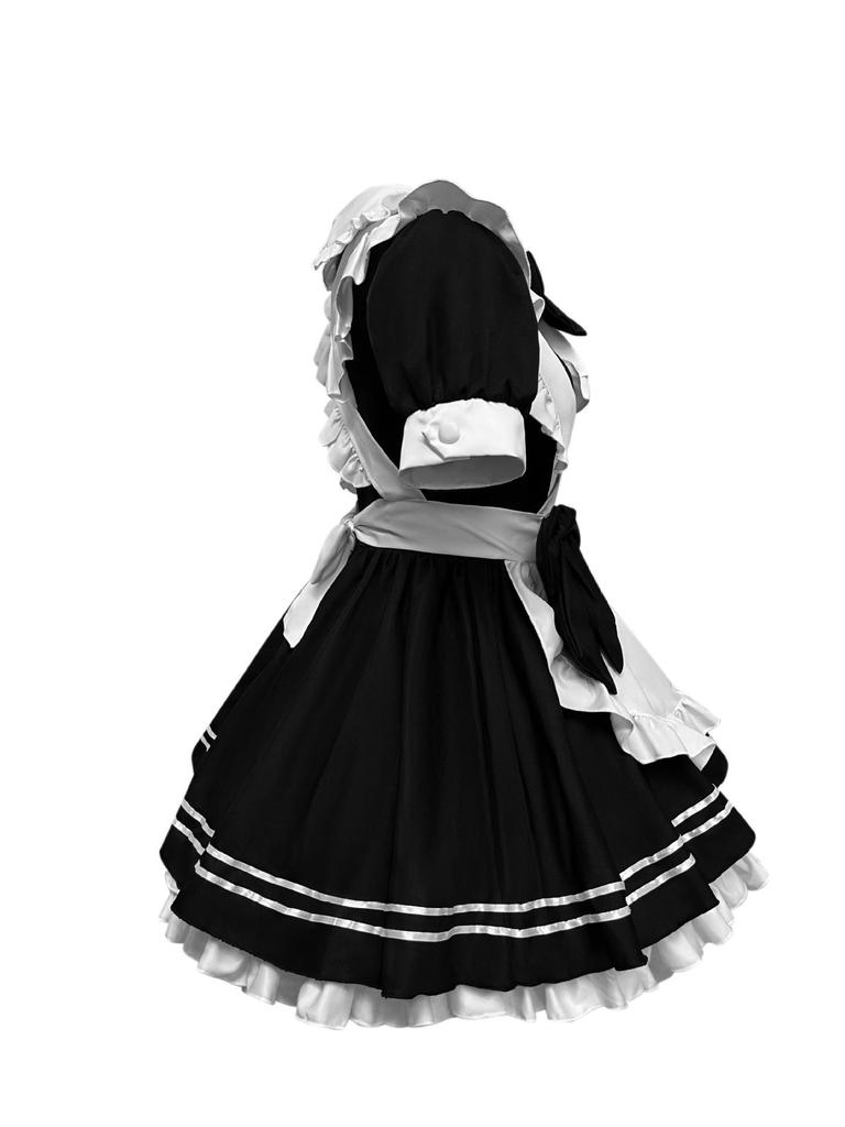 2025 Japonský Anime Maid Kostým - Roztomilé Lolita Černobílé Crossdresser Šaty
