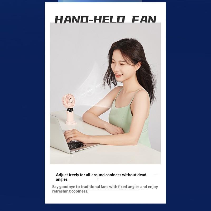 Usb Rechargeable Portable Handheld Fan – Cute Plastic Design, Dual Use (Handheld/Stand), Summer Cooling Fan For Kids & Adults