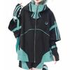XHSUKADO Jirai-kei Hoodie Black & Green Embroidery Zip-up Size M