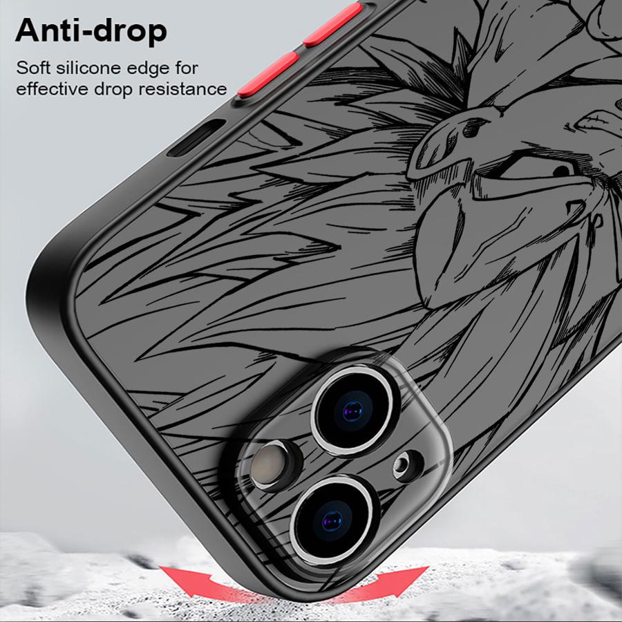 Dragon Ball Cool Vegeta Black Edge Shell Case for iPhone 14 13 Pro XS XR 11 16 16e 15 6 12 Mini 11 Max 7 8