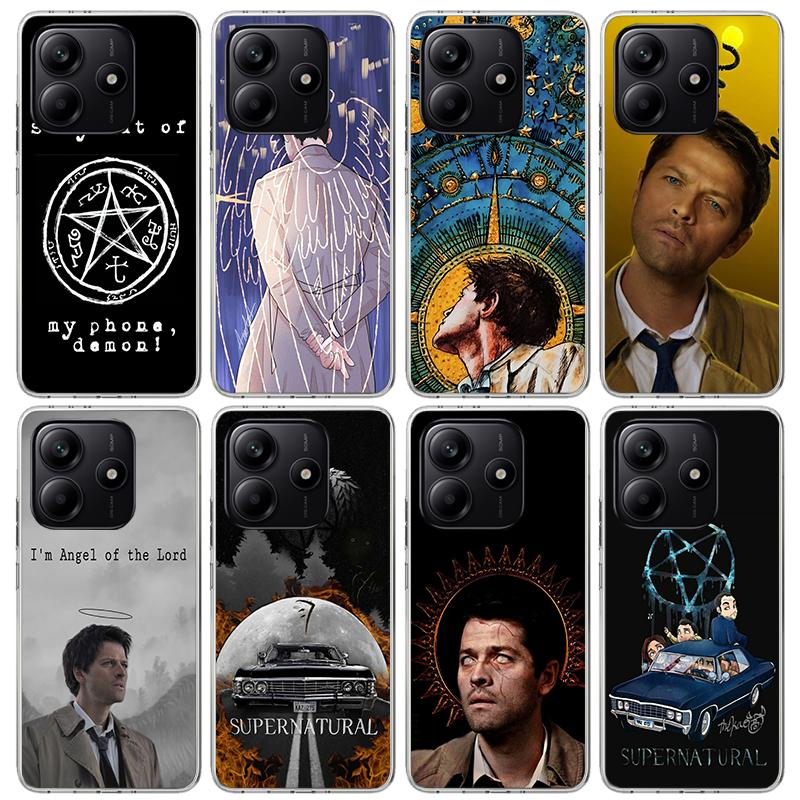 Angel Castiel Supernatural Phone Case For Xiaomi Redmi Note 10 11 12 13 14 15 Pro Plus 11S 12S 14S 11T 11E 10S Soft TPU Back Cov