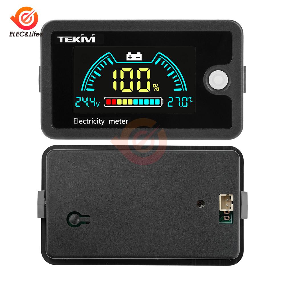 6819D Battery Voltmeter DC 8V-111V Capacity Indicator Power Meter Lithium LiFePO1 lead-acid cell 11V 11V 18V LCD Screen Display