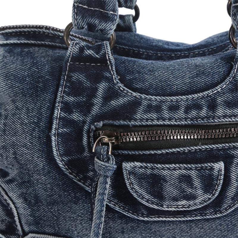 Vintage Large Capacity Crossbody Bag Women's Handbag Denim Bag
