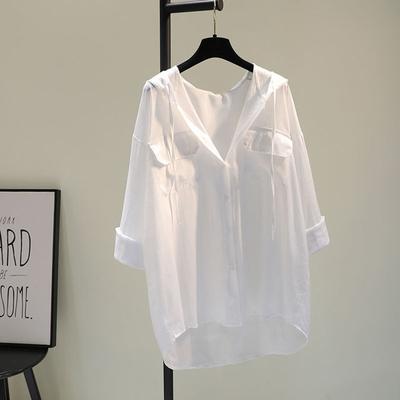 Hemden für Damen, einfarbig, mit Kapuze, Sommertaschen, Kleidung, Oberteile