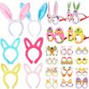 6/12Pcs Set Plush Rabbit Ear Hair Hoop Party Decorations Rabbit Ears Headwear  Dress Up