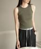 Spring and summer threaded belly button vest women's outer wear slim and thin Korean version suspender bottoming shirt sleeveless top