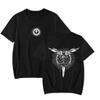 Men Harajuku Black Washed T-Shirt Hip Hop Streetwear Japan Anime Graphic Cotton Casual Tshirt Summer Short Sleeve Tops T Shirt
