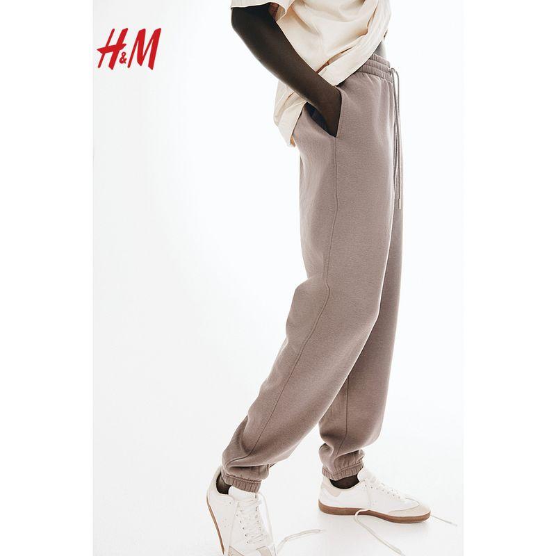 Hm2025 New Fall Women's Clothing Sweatpants Fashion Casual Soft Plaid High Top Sports Pants 0932722