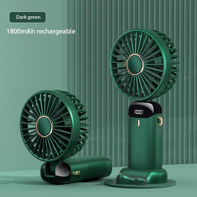 2026 New 1800mAh Portable Fan Rechargeable 90° Foldable Fan Mini Air Conditioner Small Fan Air Cooler with LED Digital Display