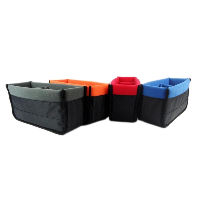 Nylon Velvet DSLR SLR Camera Insert Organizers Case with Adjustable Padding for Safe Storage