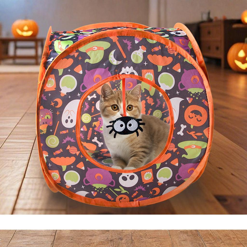 Halloween Pet Tunnel Large Foldable Play Tube Toy