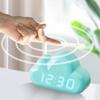 Creative Alarm Clock, Four Cloud Voice-controlled LED Clock, Bedside Sleepy Small Alarm Clock, Student Calendar, Nightlight Electronic Clock 1966