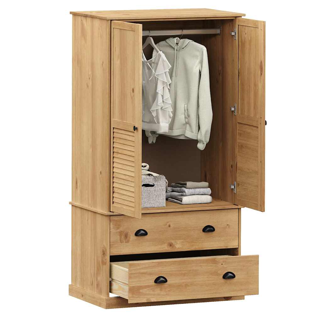 VIGO Wardrobe 90 x 55 x 170 cm Solid Pine Wood