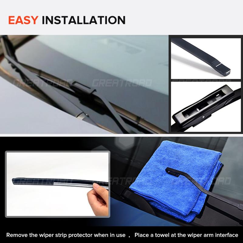 For Renault Kangoo 2 2008-2020 2014 2015 2016 2017 2018 2019 Wiper Front Wiper Blades Windshield Windscreen Window Brush 24"+22"