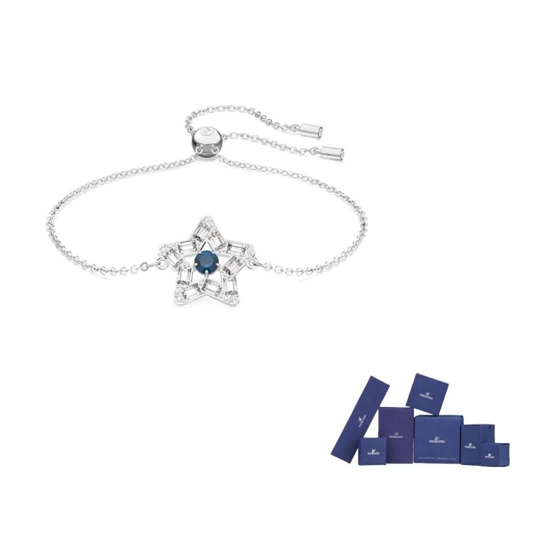 Swarovski Stella Silver plated Bracelets Womens Silver F-Original brand box