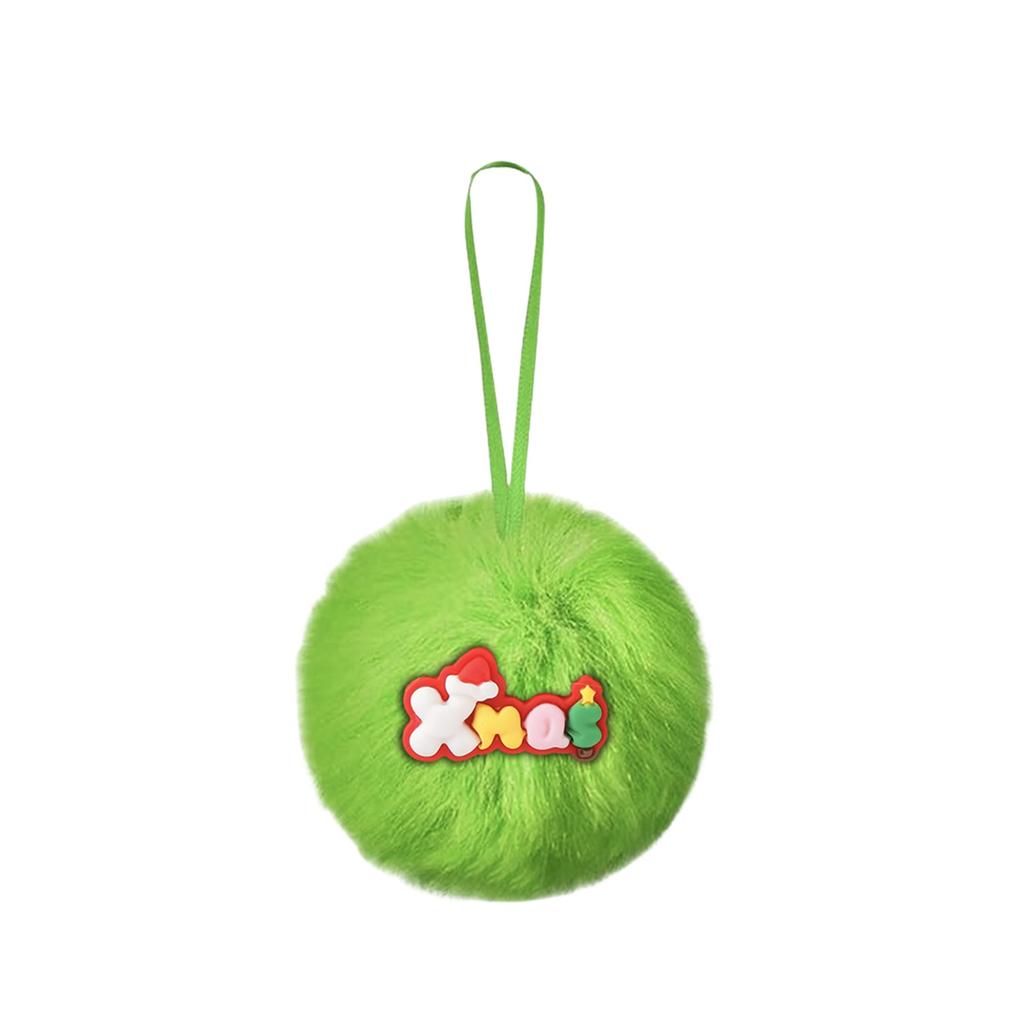 Christmas Rolling Ball Pendant: Fluorescent Green Faux Balls