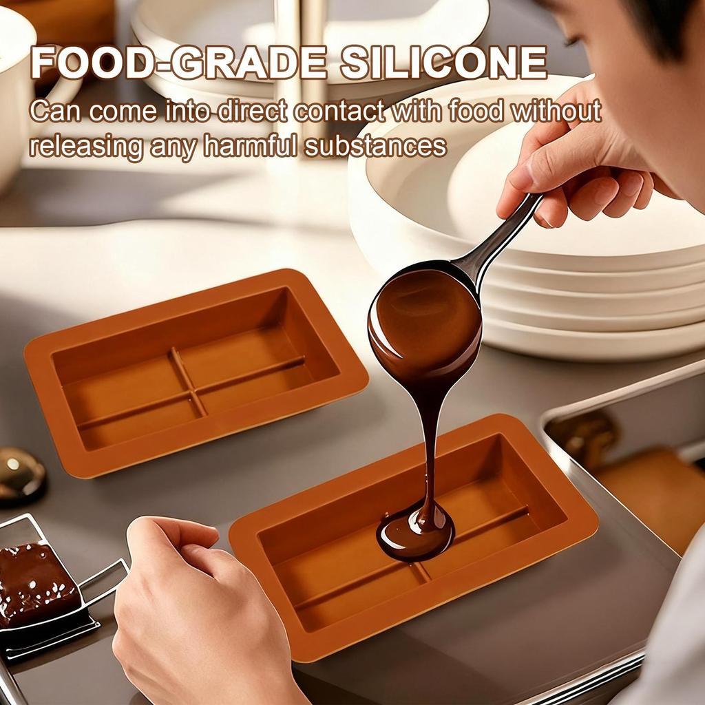 Chocolate Bar Molds Silicone Bars Break Apart Wax Melt Mould Easy Release Rectangle Durable Candy Making Tools Handmade Gift