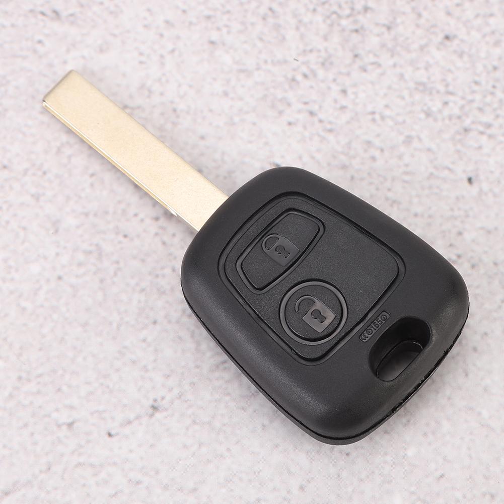 2 Buttons Car Key Shell Case Replacement Accessory Fit for Peugeot 107 207 307 407 D05