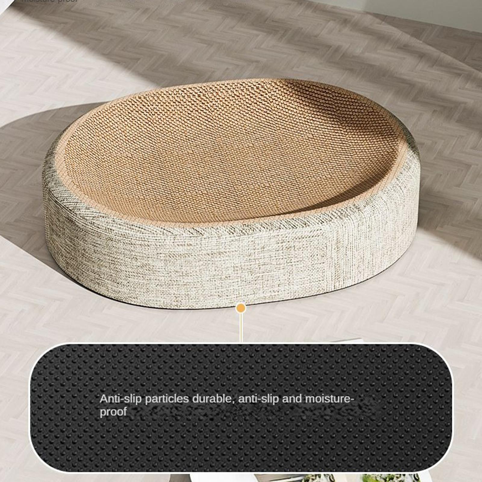 Oval Cat Scratch Pad Wear-resistant Cat Scratch Board Sisal Woven Cat Scratch Board Nest Pet Supplies For Entertainment Rest CN