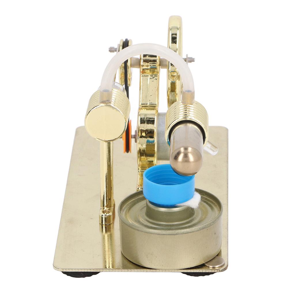 Stirling Engine Motor Model Easy Assemble Electricity Generator Science Educational Toy Golden