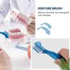 12 Pack Denture Brush Hard Denture Cleaning Brush False Teeth Brush