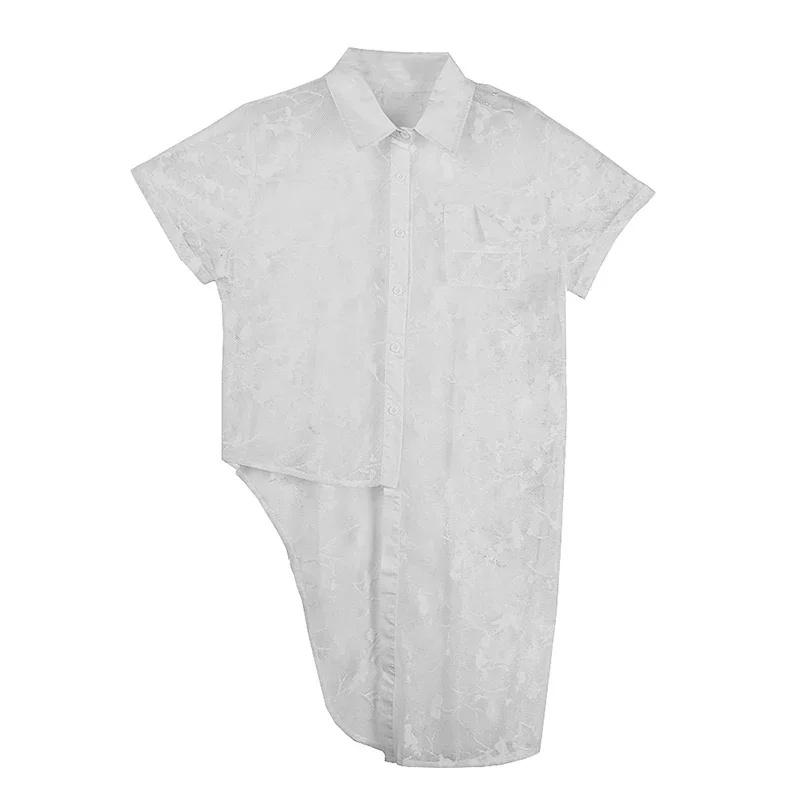 

XITAO Asymmetrical Perspective Dress ZMY1374 One Size белый