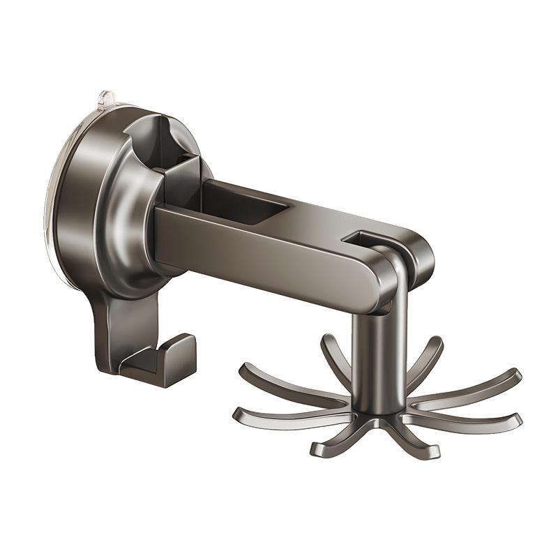 Wall-Mounted Rotating Suction Cup Storage Rack: Organize Spoons, Ladles & Cutting Boards Without Drilling