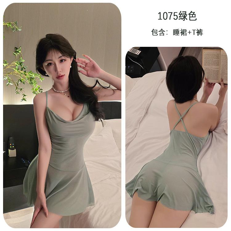 Sex underwear sexy pure desire suspender nightdress royal sister mesh perspective uniform temptation pajamas 07