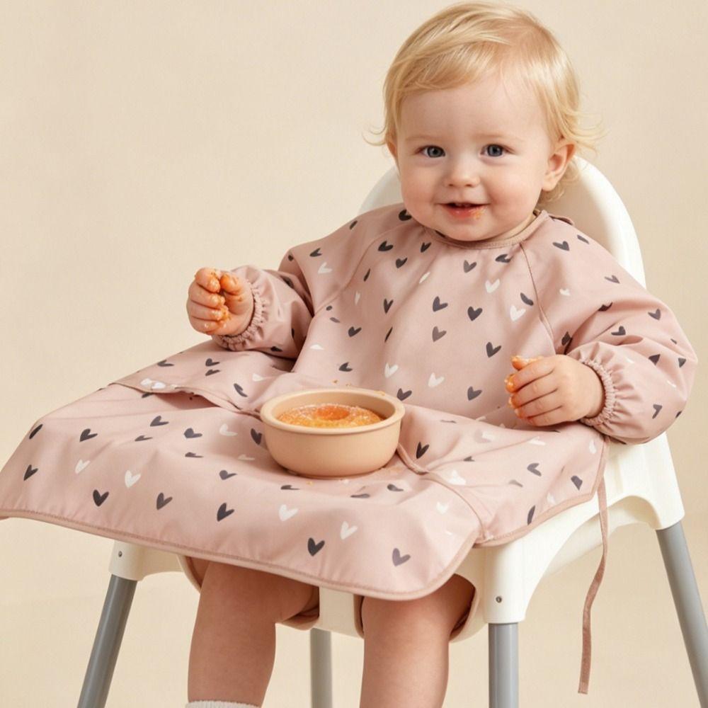 Waterproof Clean Feeding Bib Mess-Free Infant  Apron Smock New Baby Waterproof Bib