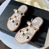 New Summer Women Shoes Big Rivet Slipper Street Casual Sandals Girl Fashion Flat Shoes