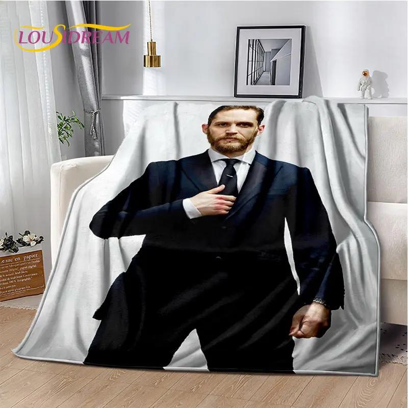 

3D Printing Tom Hardy Actor Star Soft Plush Blanket,Flannel Blanket Throw Blanket for Living Room Bedroom Bed Sofa Picnic Cover 75x90cm