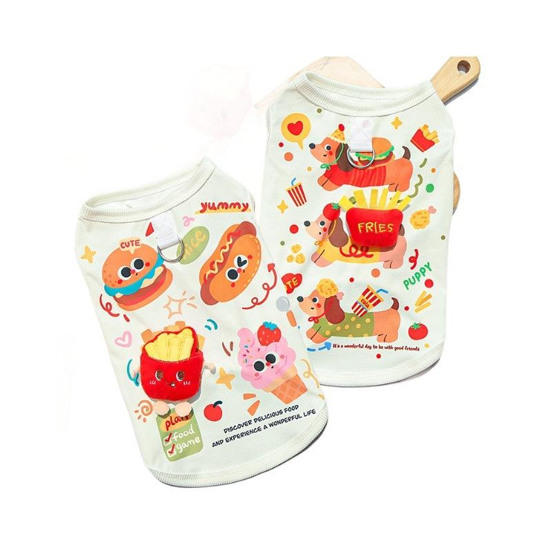 The Ice Silk Summer Thin Breathable and Cool Clothing for PetsDogs and Cats Is Cute