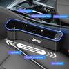 For Jeep Car LED Lights Seat Gap Storage Box Cup Holder With USB Charging For Jeep Grand Cherokee Wrangler JK Gladiator Compa