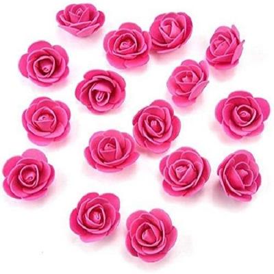 Artificial Mini Pink Rose Flower for Decoration, Home Decor and Craft Faux Flowers (Size: 3cm, Pack of 100)