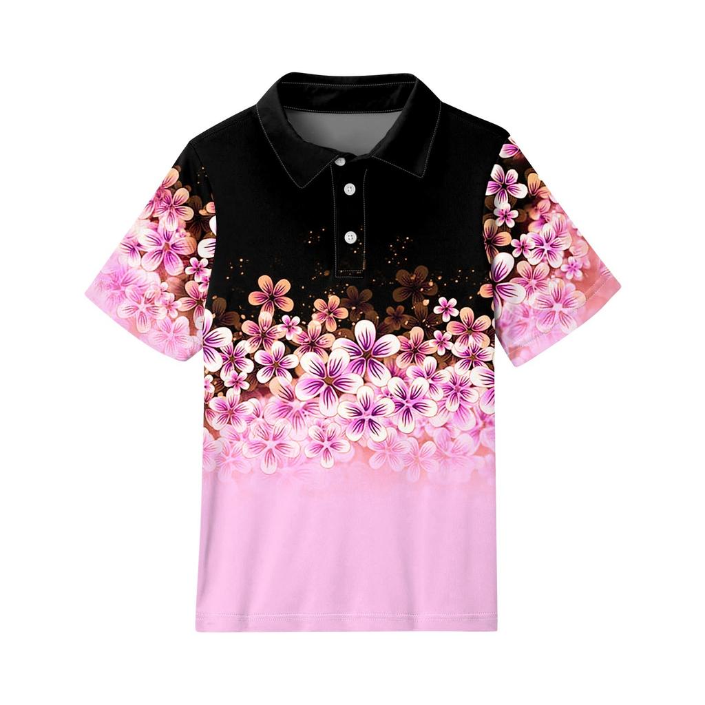 Children's Daily Casual Short-sleeved Print Tops T-shirts  Shirts