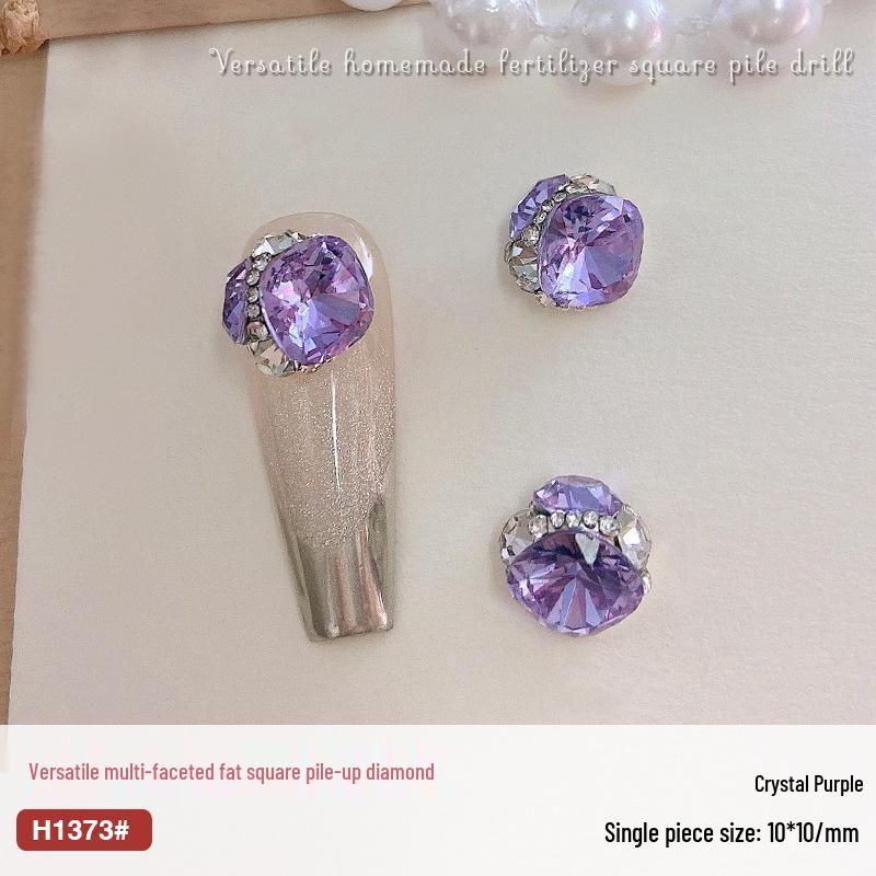 Heißverkaufte Dicke Quadratische Nagelkunst-Accessoires: Handgefertigte Diamanten-Haufen-Ornamente