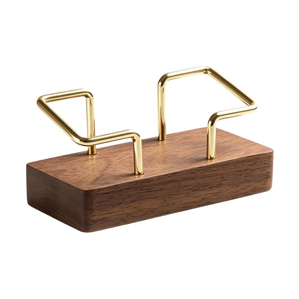 Multiple Styles Name Card Stand Wooden Desktop Card Holder Desk Card Display Rack  Hotel
