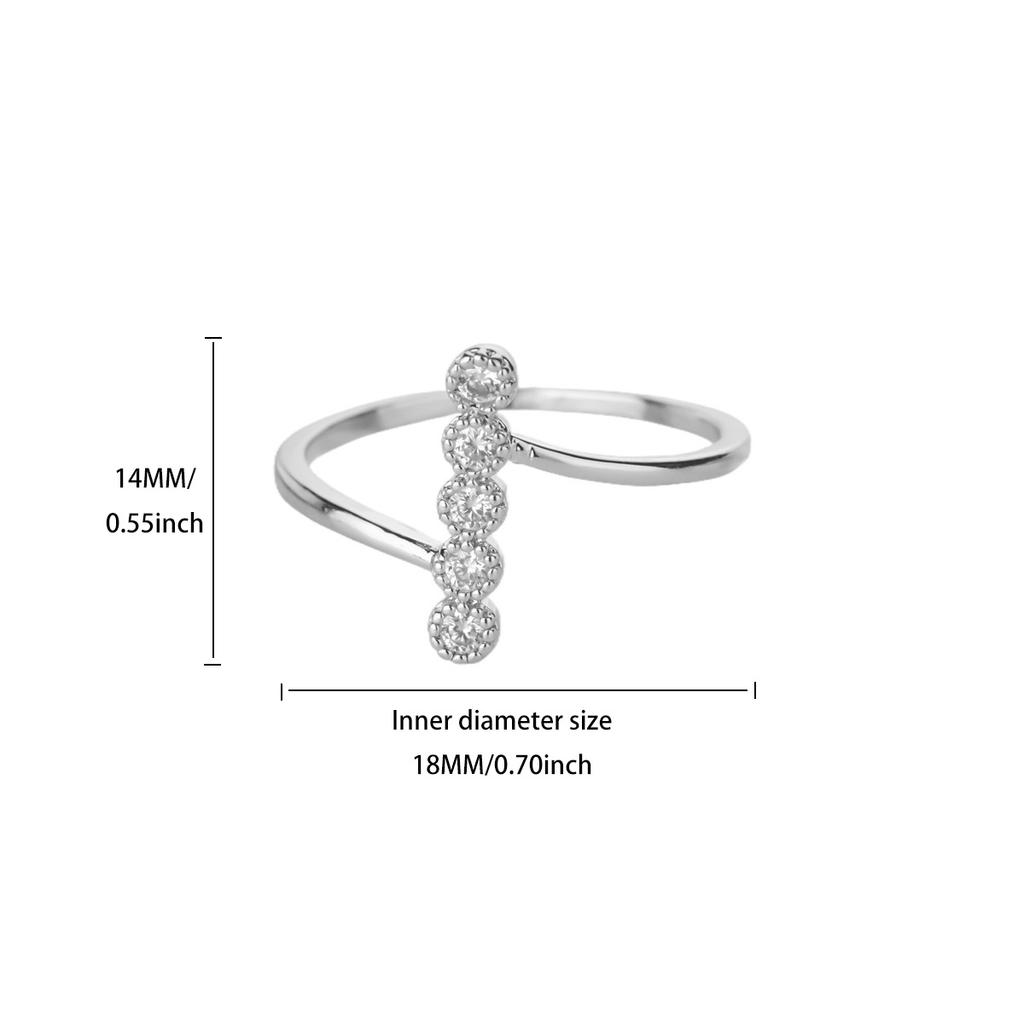Hot-selling zir*****pen ring women's fashion simple wind moon butterfly diamond ring jewelry