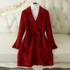 Women's Pure Wool Notched Lapel Double-faced Coat